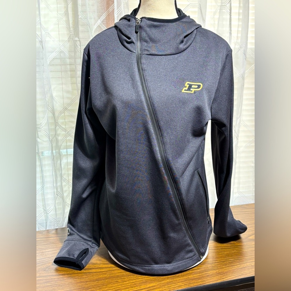 Holloway Purdue university ladies Med crossover zip Finger holes 2 zip pockets